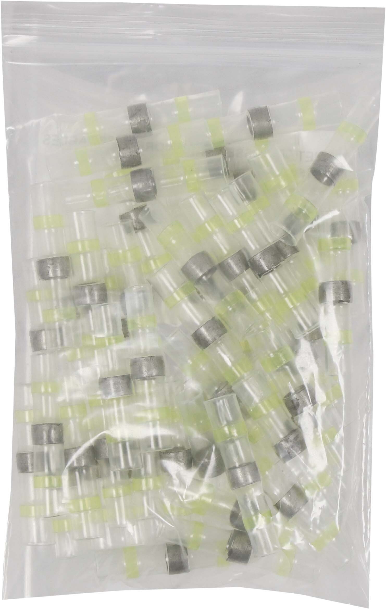 Sachet 50 cosses thermoretractables jaune pour fil 4 a 6mm² - 274850