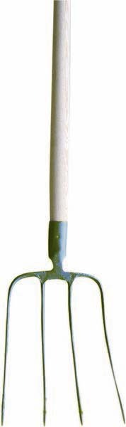 Fourche a fumier 4 dts +manche bois 130cm cintre - 03512