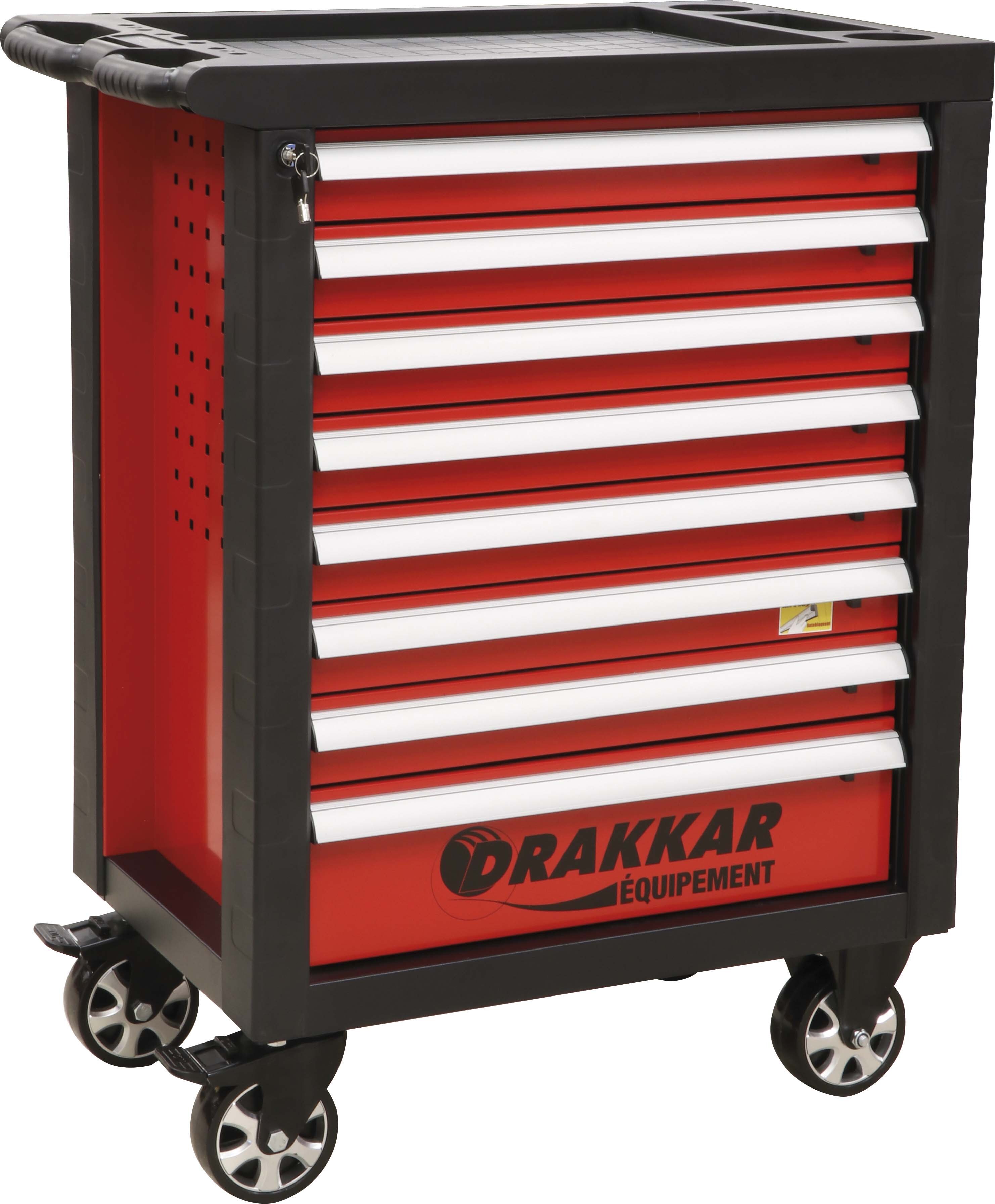 Servante 8 tiroirs rouge (97cm) dt DRAKKAR EQUIPEMENT - 09203