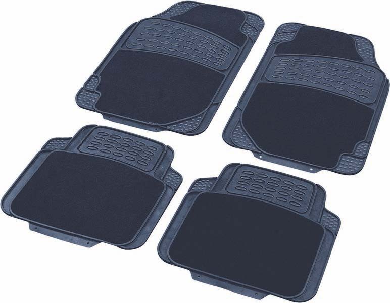 TAPIS CAOUTCHOUC + MOQUETTE X4PCS - 09730