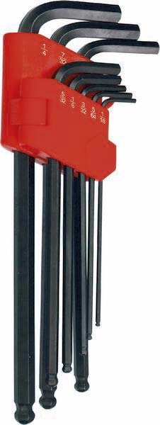 8 CLES MALES COUDEES HEXAGONALES LONGUES EN POUCE SUR CARTE - 10656