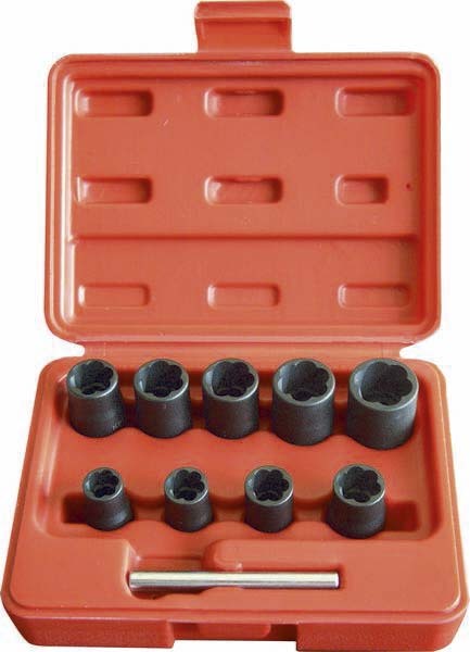Coffret 9 douilles twist 1/2' 10 a 19mm + 1 barre d'extraction DRAKKAR TOOLS - 10770