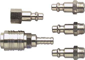 Kit de 5 coupleurs rapides 1/4' s/coque - 11379