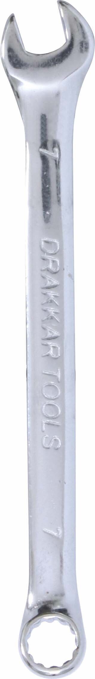 Cle mixte 7mm /carte dt full polish DRAKKAR TOOLS - 13857
