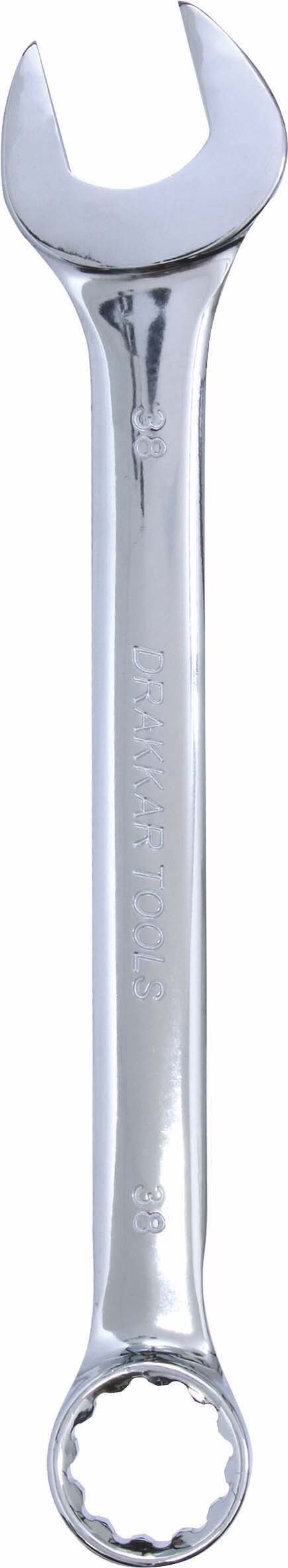 Cle mixte 38 mm full polish dt s/carte DRAKKAR TOOLS - 13947