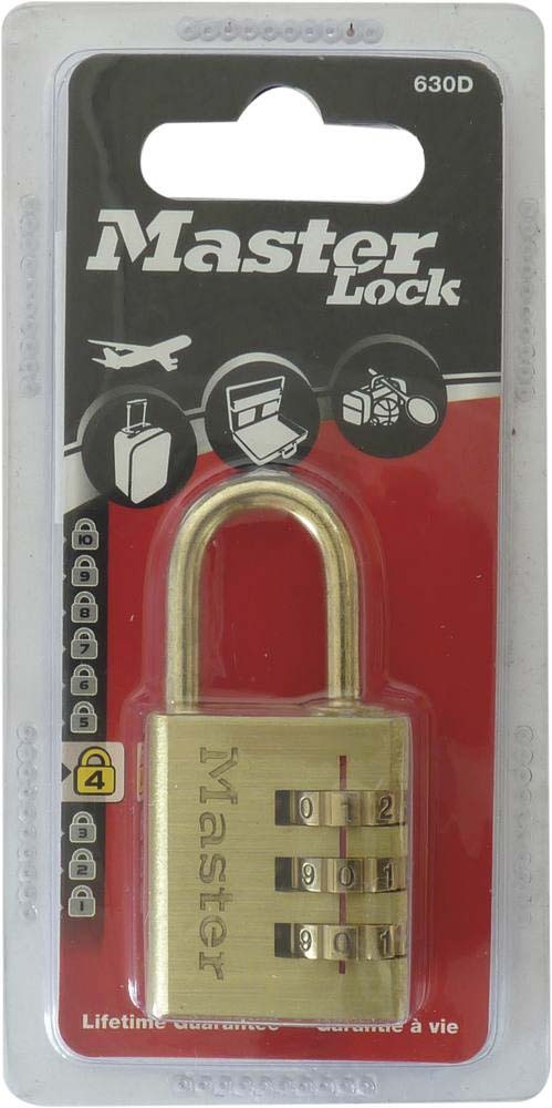 Cadenas a combinaison 30mm laiton MASTERLOCK - 15643