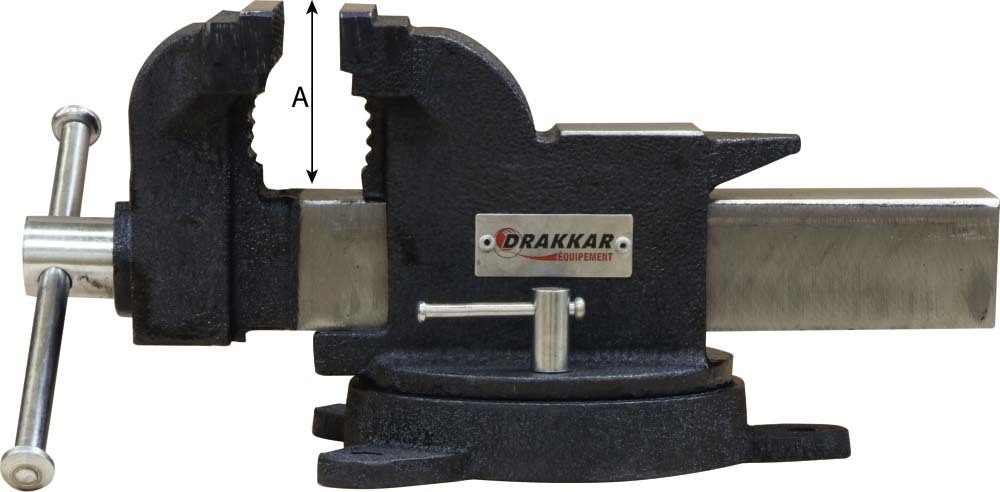 Etau acier avec enclume/serre tubes/base pivotante à 360° DRAKKAR EQUIPEMENT - 15994