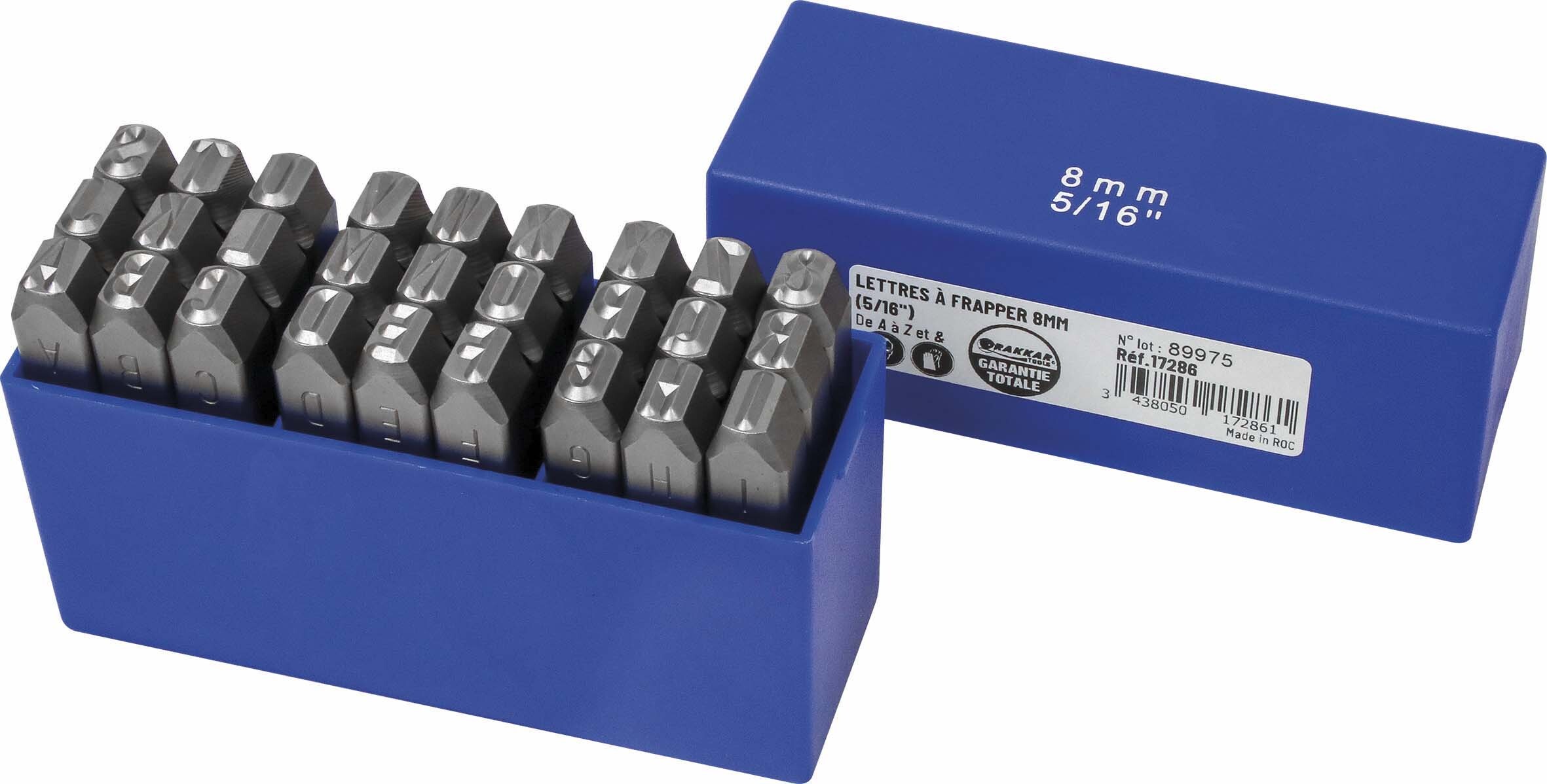 Lettre a frapper 8mm (5/16') DRAKKAR TOOLS - 17286
