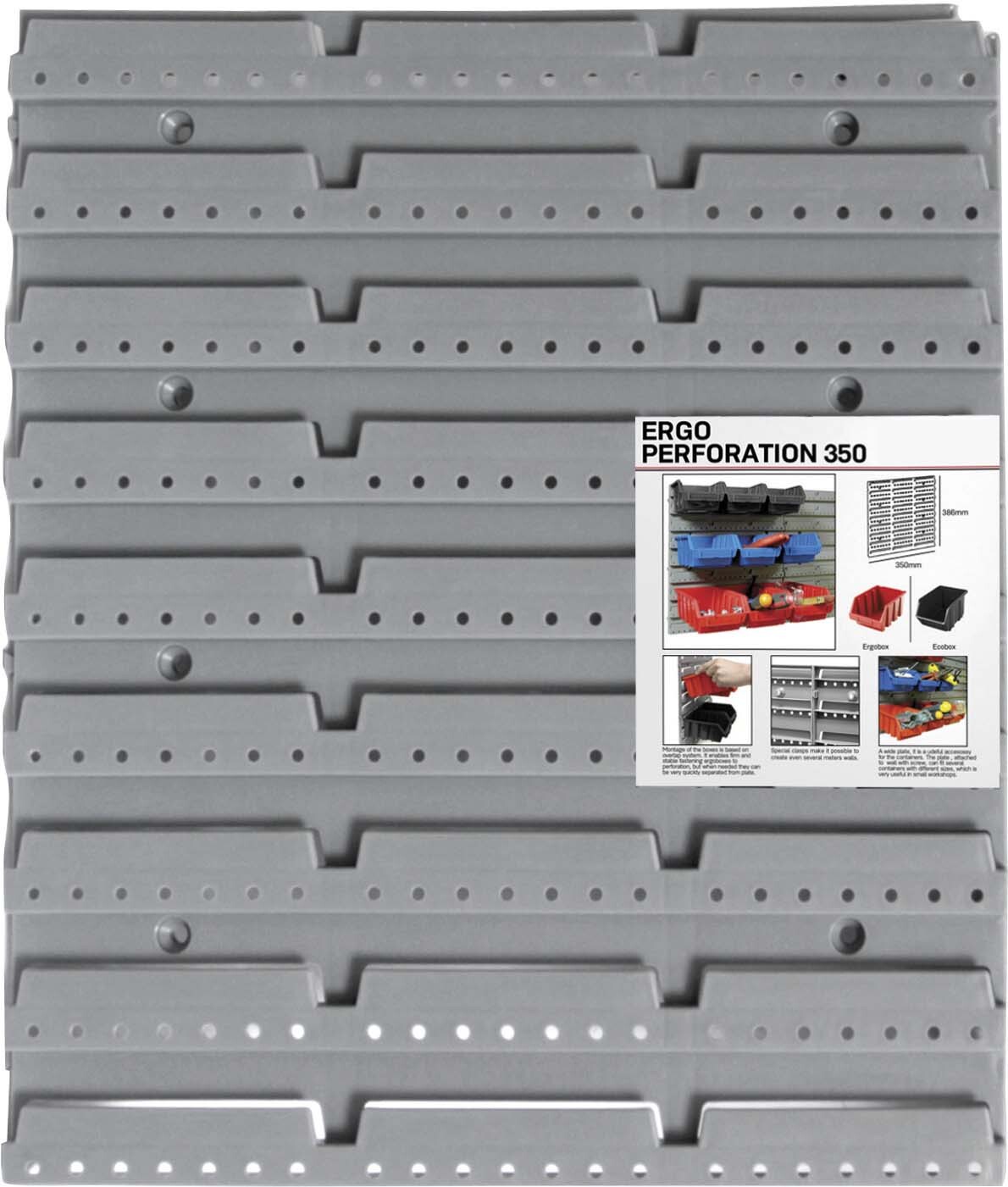 PANNEAU PLASTIQUE SUPPORT BOITES A BEC ECOBOX 350X385X20MM -17726
