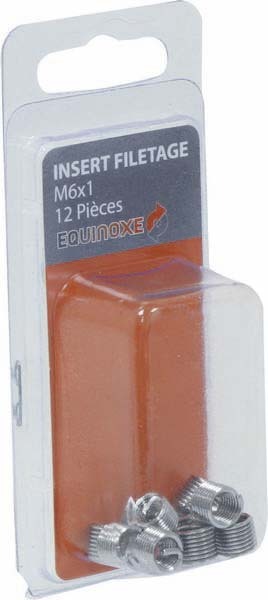 Blister 12pcs insert rechange m6x1 p/17980 EQUINOXE - 17983