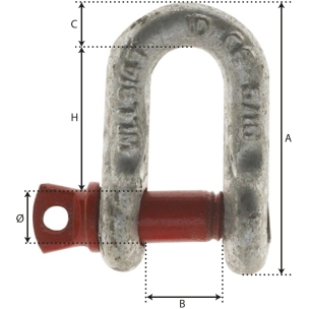 MANILLE DROITE 28MM 8.5T GRADE 80 - Neutre - 18513