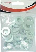 Sachet 50 rondelles plates moyennes m zinc nfe 25513 diam 14 ext/diam 6 int - 2660750