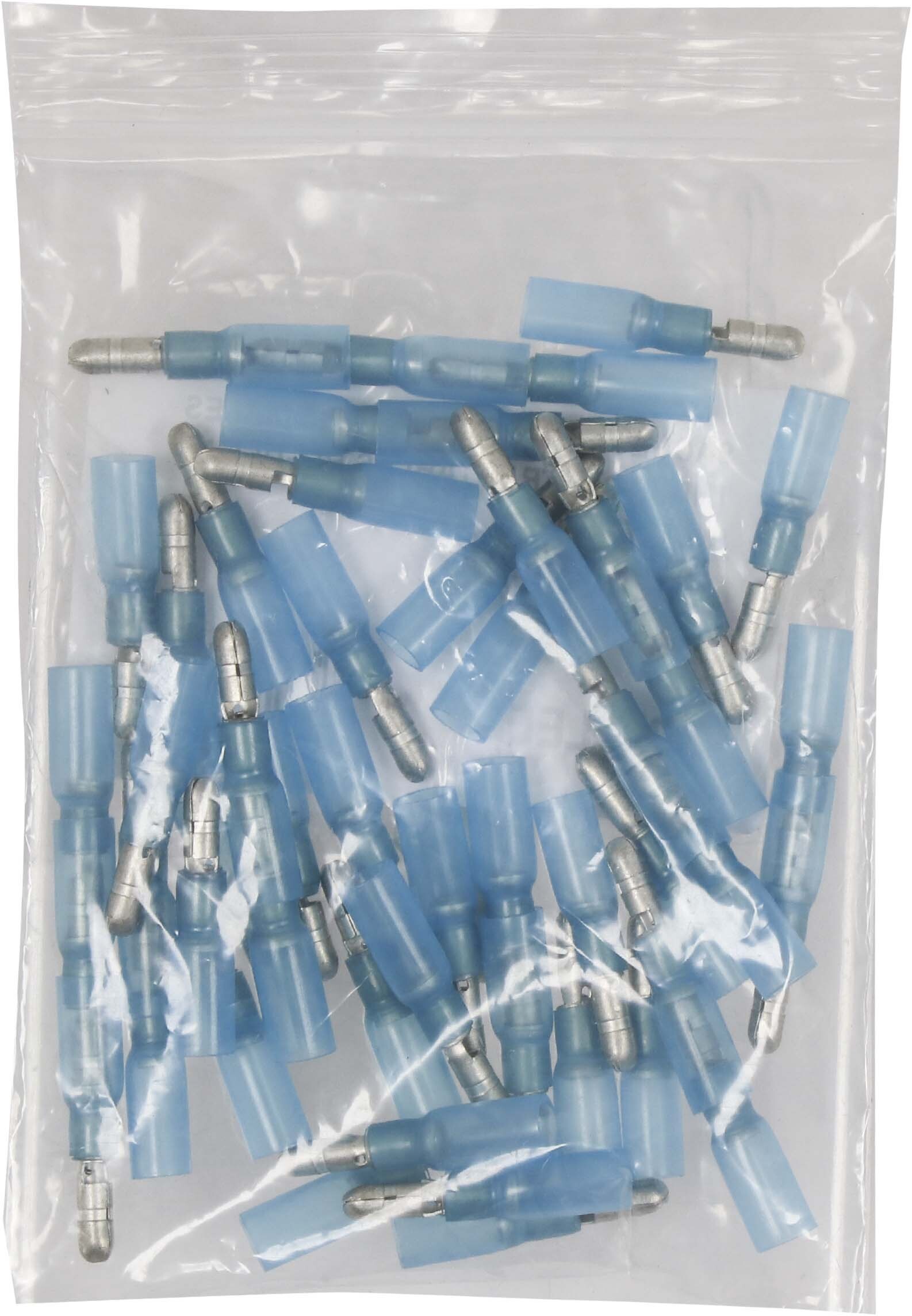 Sachet 50 cosses rondes males thermoretractables bleues m4 - 273950