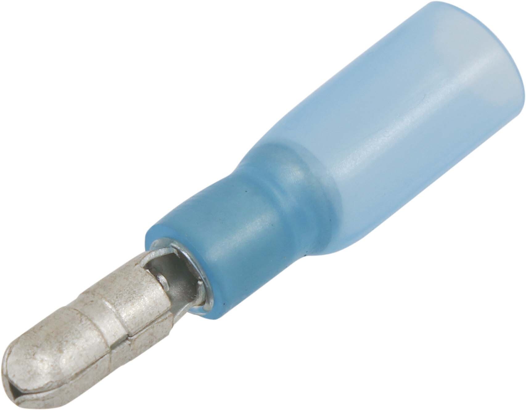 Sachet 50 cosses rondes males thermoretractables bleues m4 - 273950