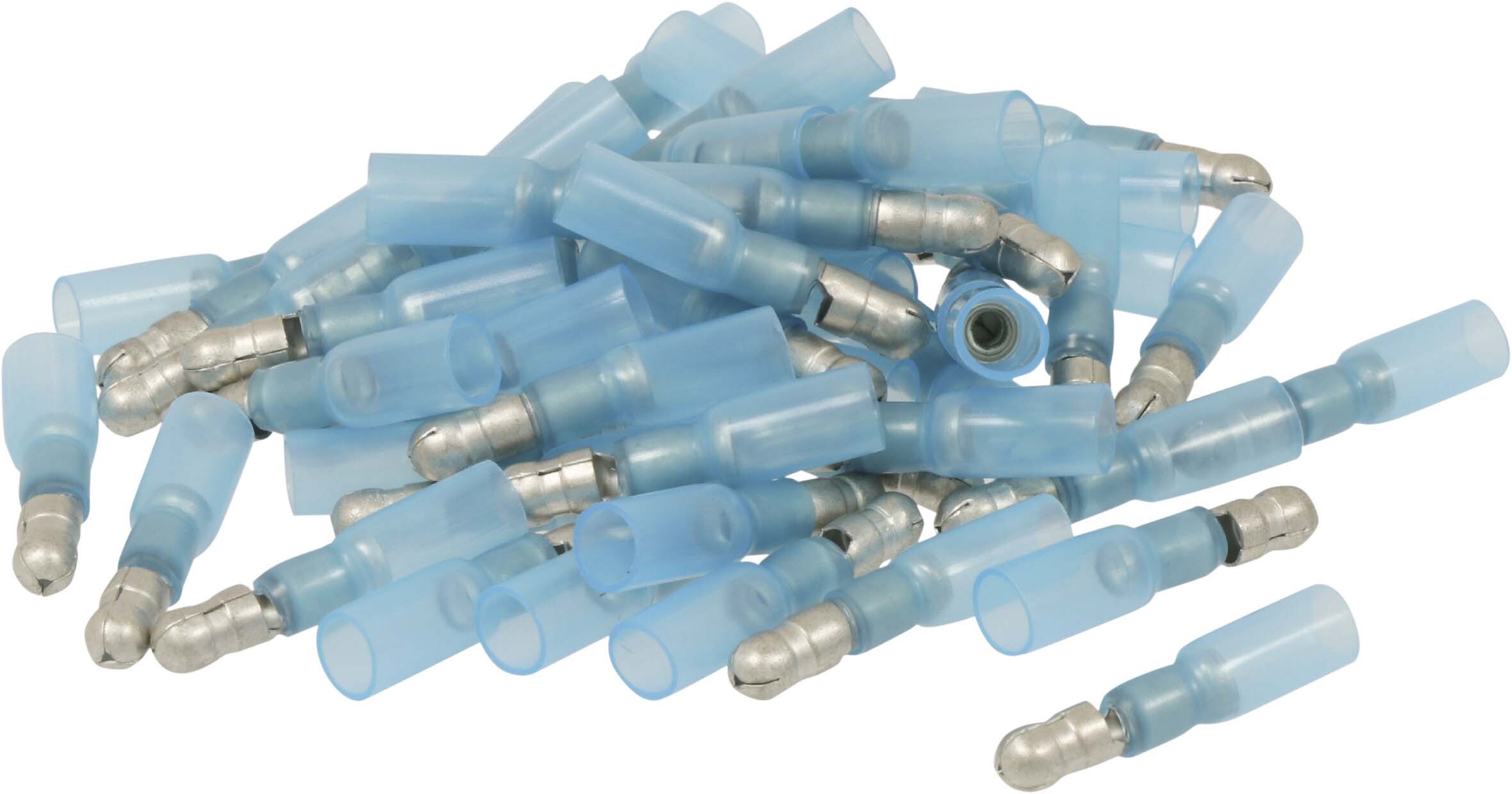 Sachet 50 cosses rondes males thermoretractables bleues m5 - 274150