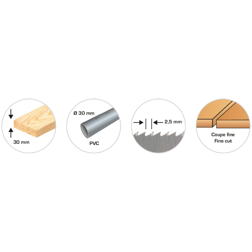 LOT 5 LAME SCIE SAUTEUSE 75MM PAS 2.5MM CV BOIS/PANNEAUX/PVC SCHNEIDER - SCHNEIDER - 50750