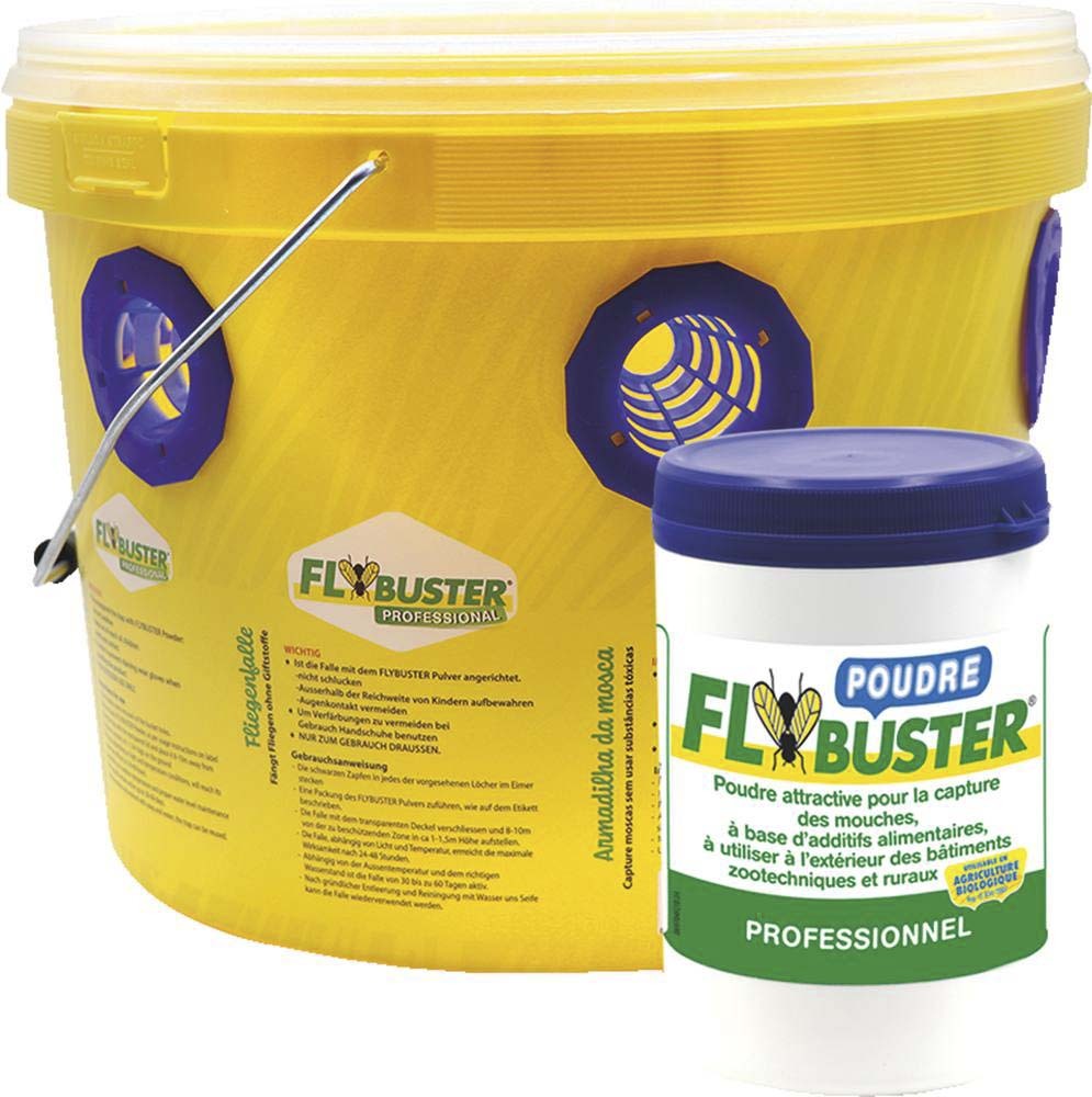 Piège à mouches flybuster avec seau de 10l et activateur ZAPI FARM - 60135