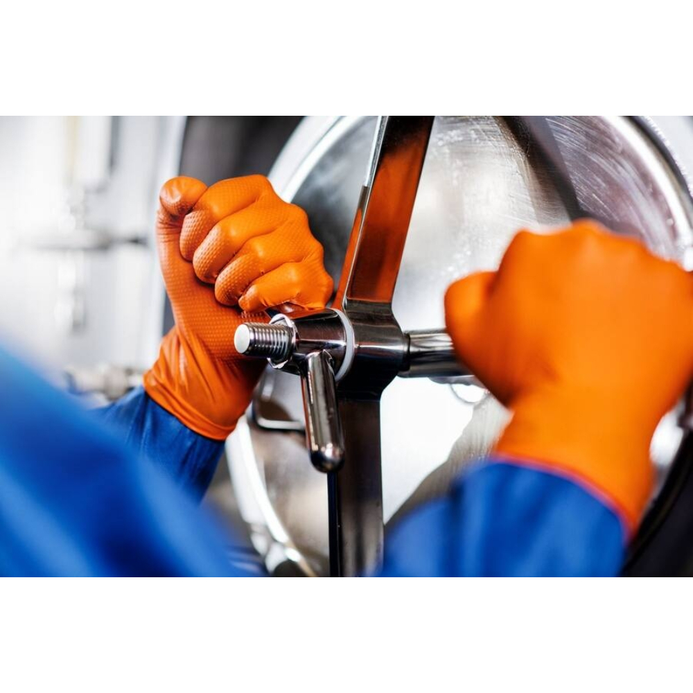 BOITE DE 100 GANTS NITRILE MERCATOR ORANGE - ONE BY ONE - XXL - MERCATOR - 65166
