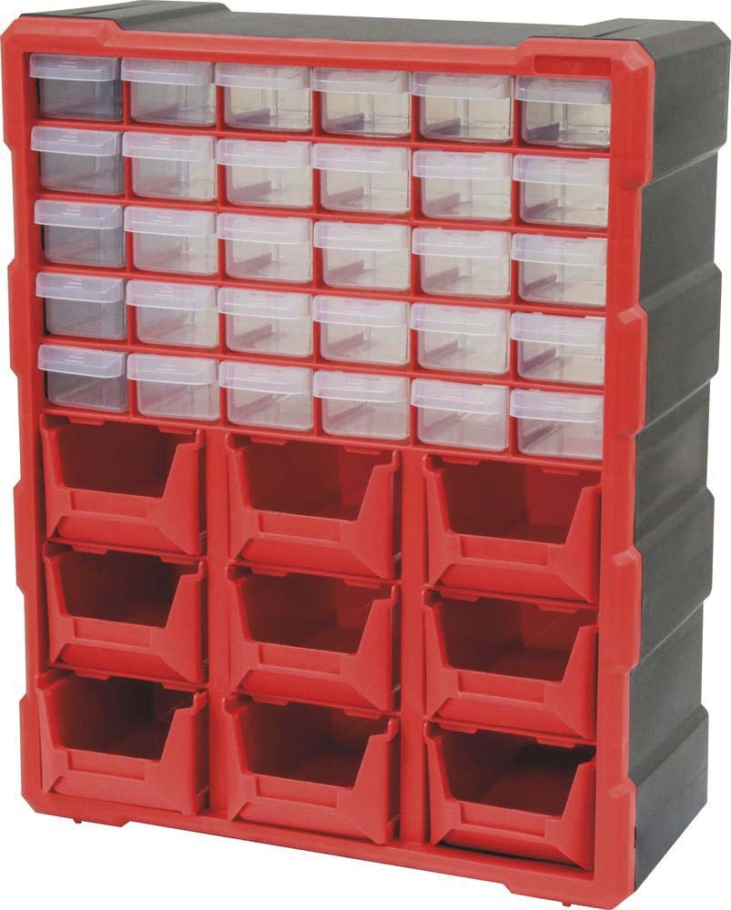 Armoire de rangement plastique 30 tiroirs et 9 boîtes à bec 470x380x160mm DRAKKAR EQUIPEMENT - 72555