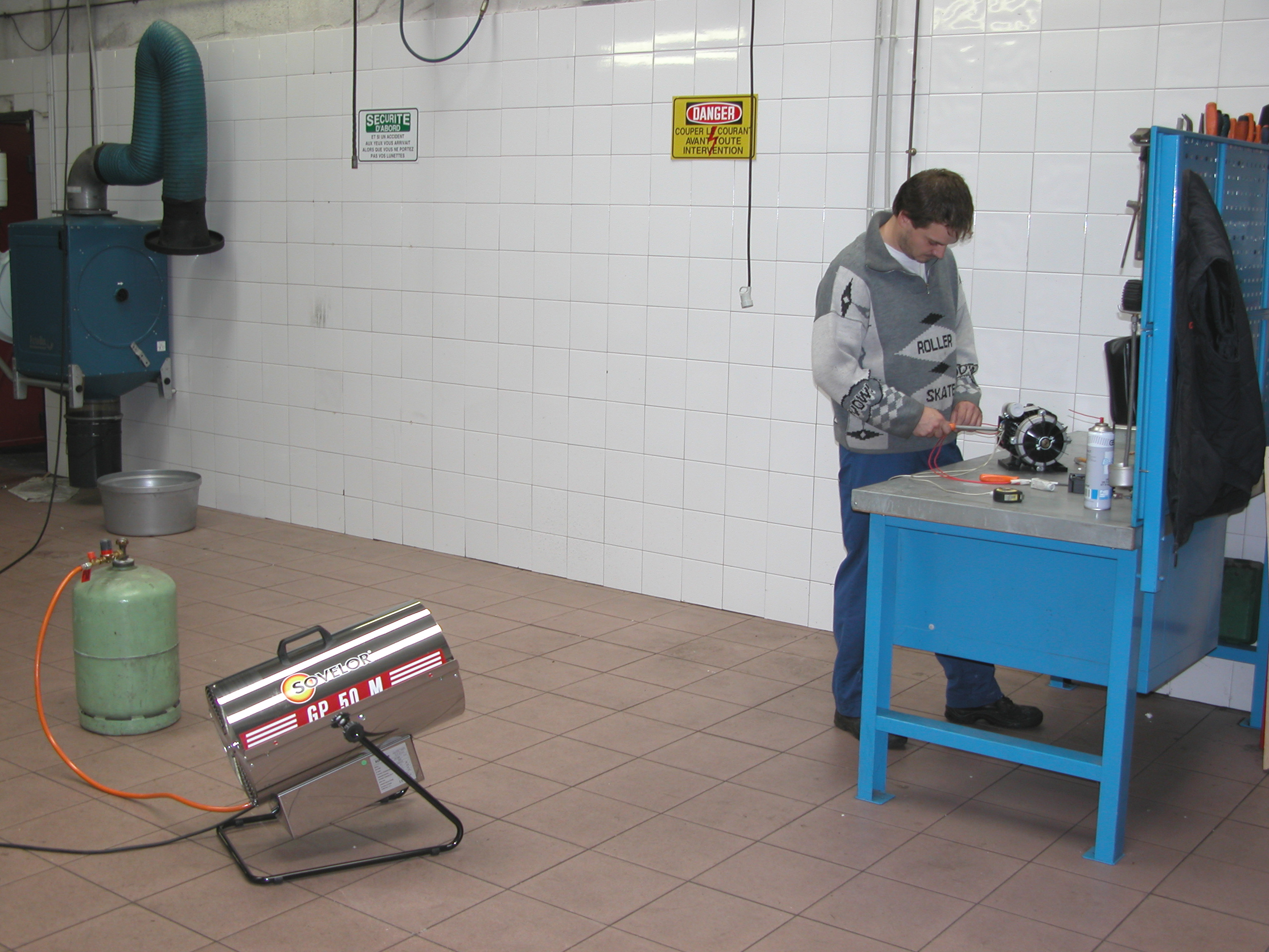 Chauffage gaz air pulsé SOVELOR mobile au gaz propane inox-GP70MI