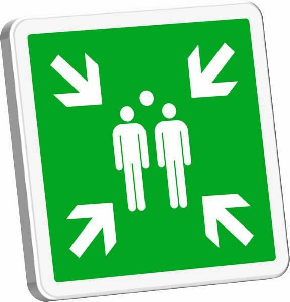 POINT DE RASSEMBLEMENT APRES EVACUATION 500X500mm TALIAPLAST - 527520