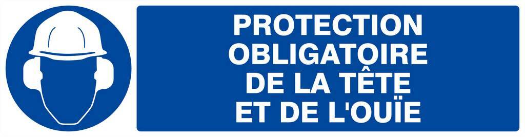 PROTECTION OBLIGATOIRE TETE ET OUIE 200x52mm TALIAPLAST - 620505