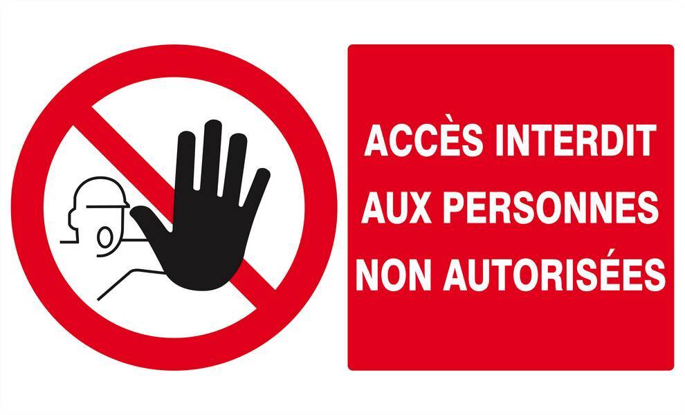 Panneau rigide ACCES INTERDIT AUX PERSONNES NON AUTORISEES 330x200mm TALIAPLAST - 621210