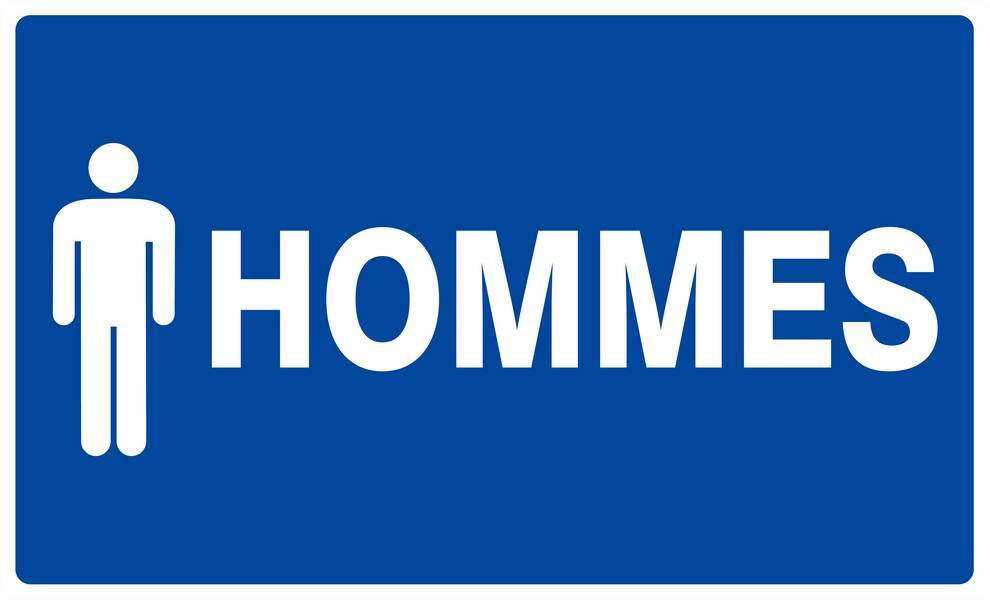 Panneau rigide TOILETTES HOmmES 330x200mm TALIAPLAST - 621648