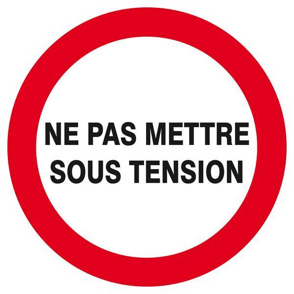 Panneau rigide NE PAS METTRE SOUS TENSION D.300mm TALIAPLAST - 622228