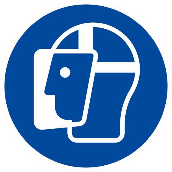 Panneau rigide VISIERE DE PROTECTION OBLIGATOIRE D.300mm TALIAPLAST - 622541