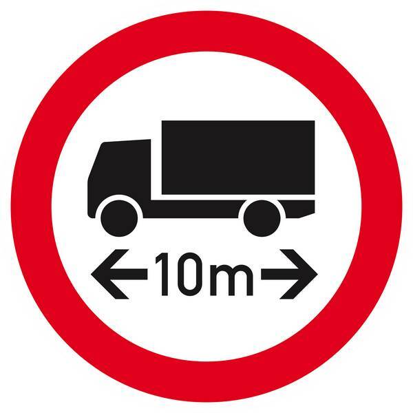 Panneau rigide INTERDIT AUX VEHICULES DE PLUS DE 10M DE LONG D.420mm TALIAPLAST - 623289