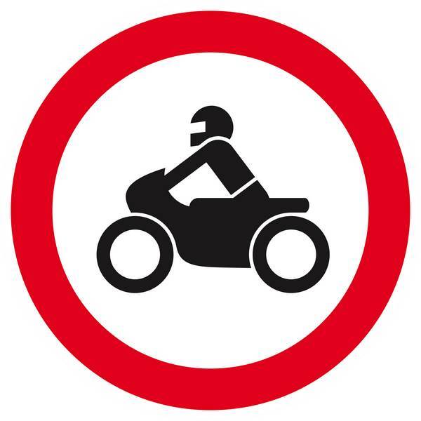 Panneau rigide INTERDIT AUX MOTOS D.420mm TALIAPLAST - 623293