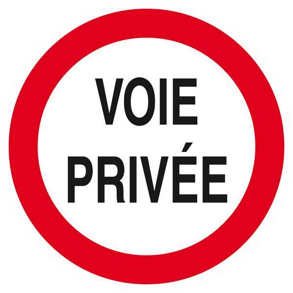 Panneau rigide VOIE PRIVEE CIRCULATION INTERDITE D.80mm TALIAPLAST - 624265
