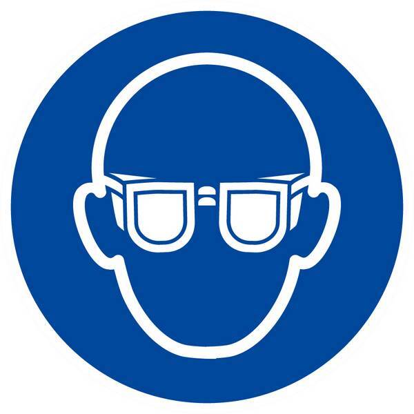 Panneau rigide LUNETTES DE PROTECTION OBLIGATOIRES D.80mm TALIAPLAST - 624503