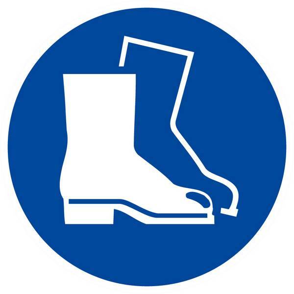 Panneau rigide CHAUSSURES DE SECURITE OBLIGATOIRES D.80mm TALIAPLAST - 624539