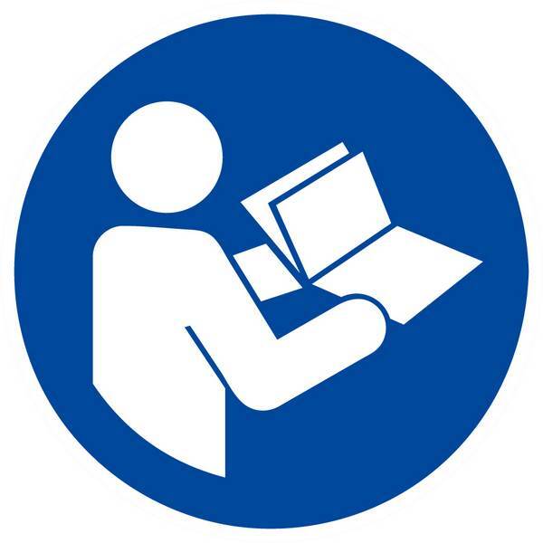 Panneau rigide CONSULTER LE MANUEL / LA NOTICE D'INSTRUCTIONS D.80mm TALIAPLAST - 624590