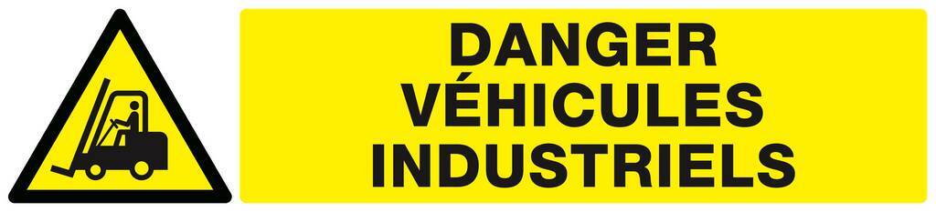 Panneau rigide DANGER VEHICULES INDUSTRIELS 330x75mm TALIAPLAST - 625310