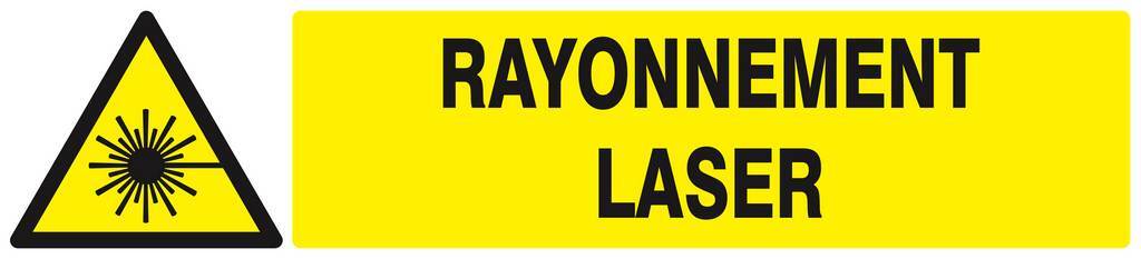 Panneau rigide DANGER, RAYONNEMENT LASER 330x75mm TALIAPLAST - 625316