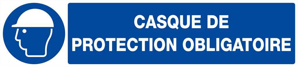 PANNEAU CASQUE DE PROTECTION OBLIGATOIRE 330X75MM TALIAPLAST - 625503