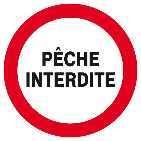 Panneau rigide PECHE INTERDITE Ø180MM TALIAPLAST - 627237