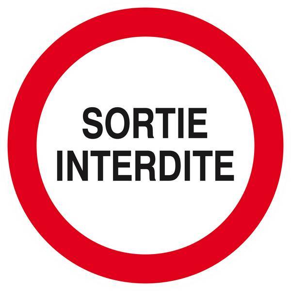 Panneau rigide SORTIE INTERDITE Ø180MM TALIAPLAST - 627246