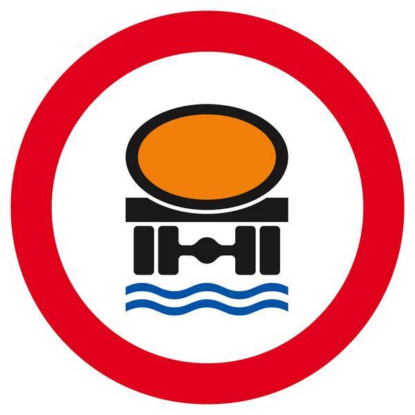 Panneau rigide INTERDIT TRANSPORT PROØ POLLUANTS LES EAUX Ø180MM TALIAPLAST - 627286