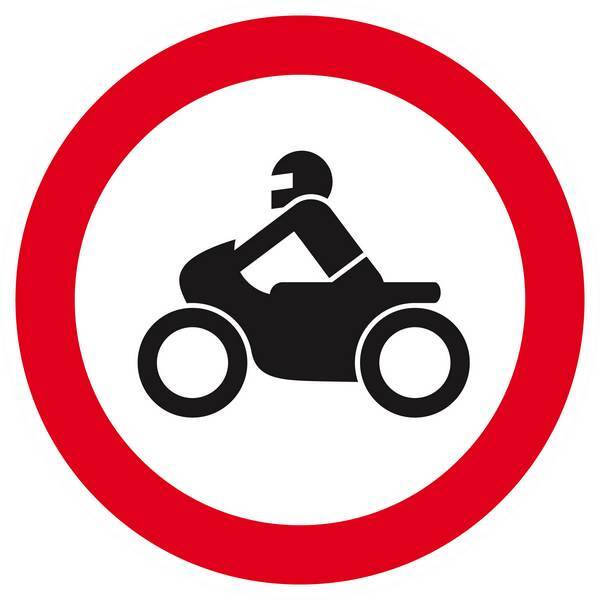 Panneau rigide INTERDIT AUX MOTOS Ø180MM TALIAPLAST - 627293