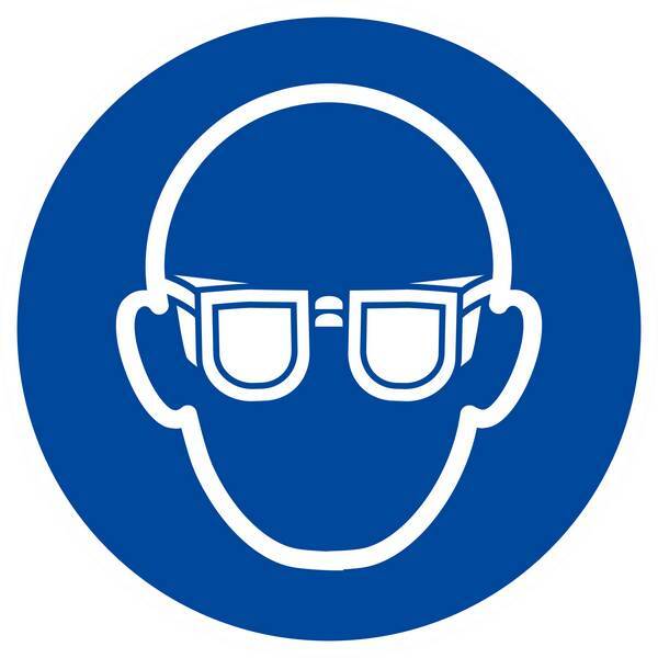 Panneau rigide LUNETTES DE PROTECTION OBLIGATOIRES Ø180MM TALIAPLAST - 627501