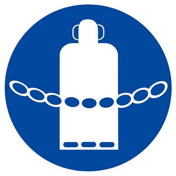 PANNEAU CHAINES BOUTEILLES DE GAZ OBLIGATOIRES Ø180MM TALIAPLAST - 627563