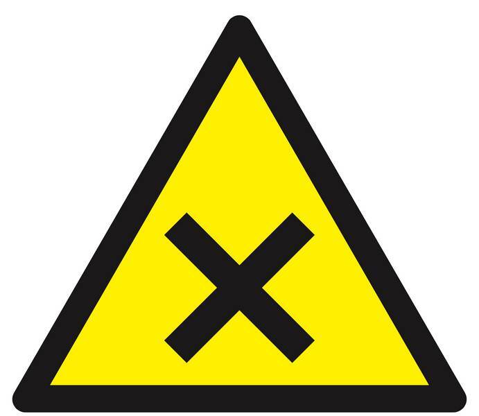 Panneau rigide DANGER MATIERES NOCIVES OU IRRITANTES 300X300X300MM TALIAPLAST - 629314