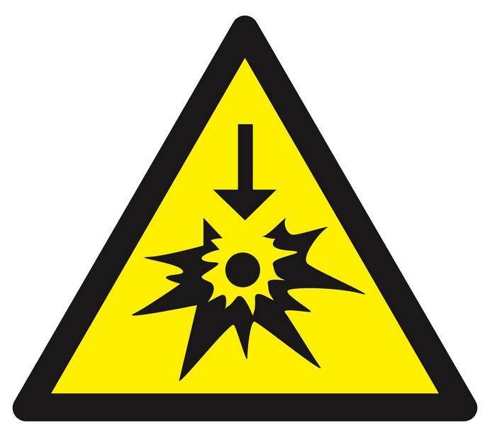 Panneau rigide DANGER SODIUM OU POTASSIUM 300X300X300MM TALIAPLAST - 629344