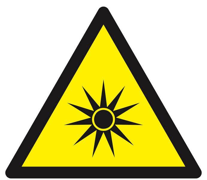 Panneau rigide DANGER, RAYONNEMENT OPTIQUE 300X300X300MM TALIAPLAST - 629370