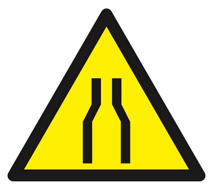 Panneau rigide DANGER RETRECISSEMENT 100X100X100MM TALIAPLAST - 629913