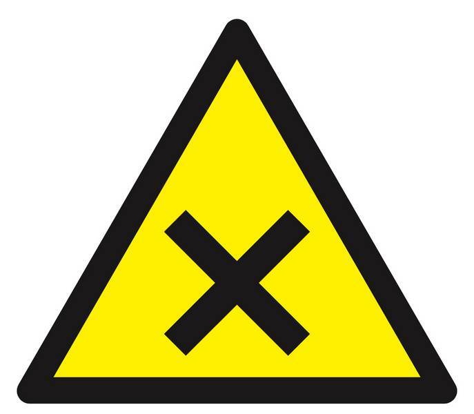 Panneau rigide DANGER MATIERES NOCIVES OU IRRITANTES 100X100X100MM TALIAPLAST - 629933